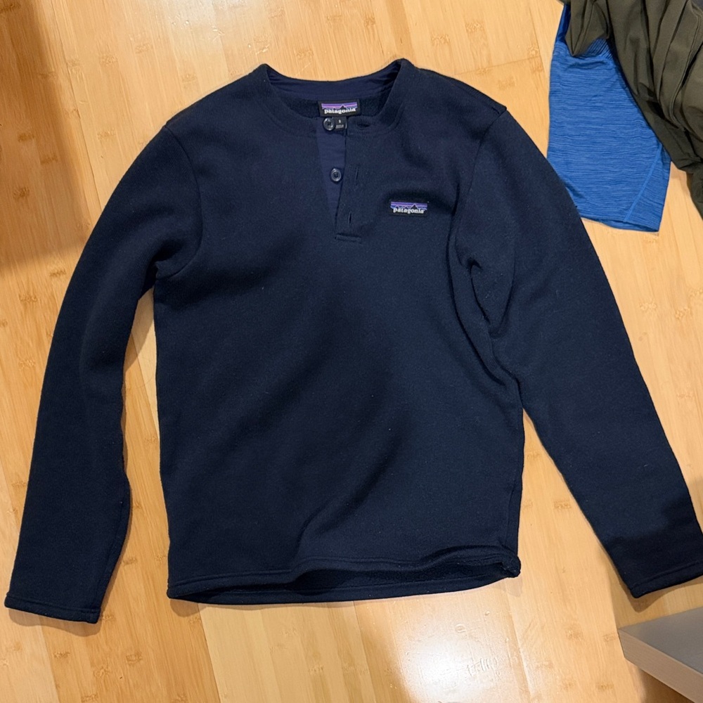 Patagonia Dark Blue Better Sweater Henley Pullover